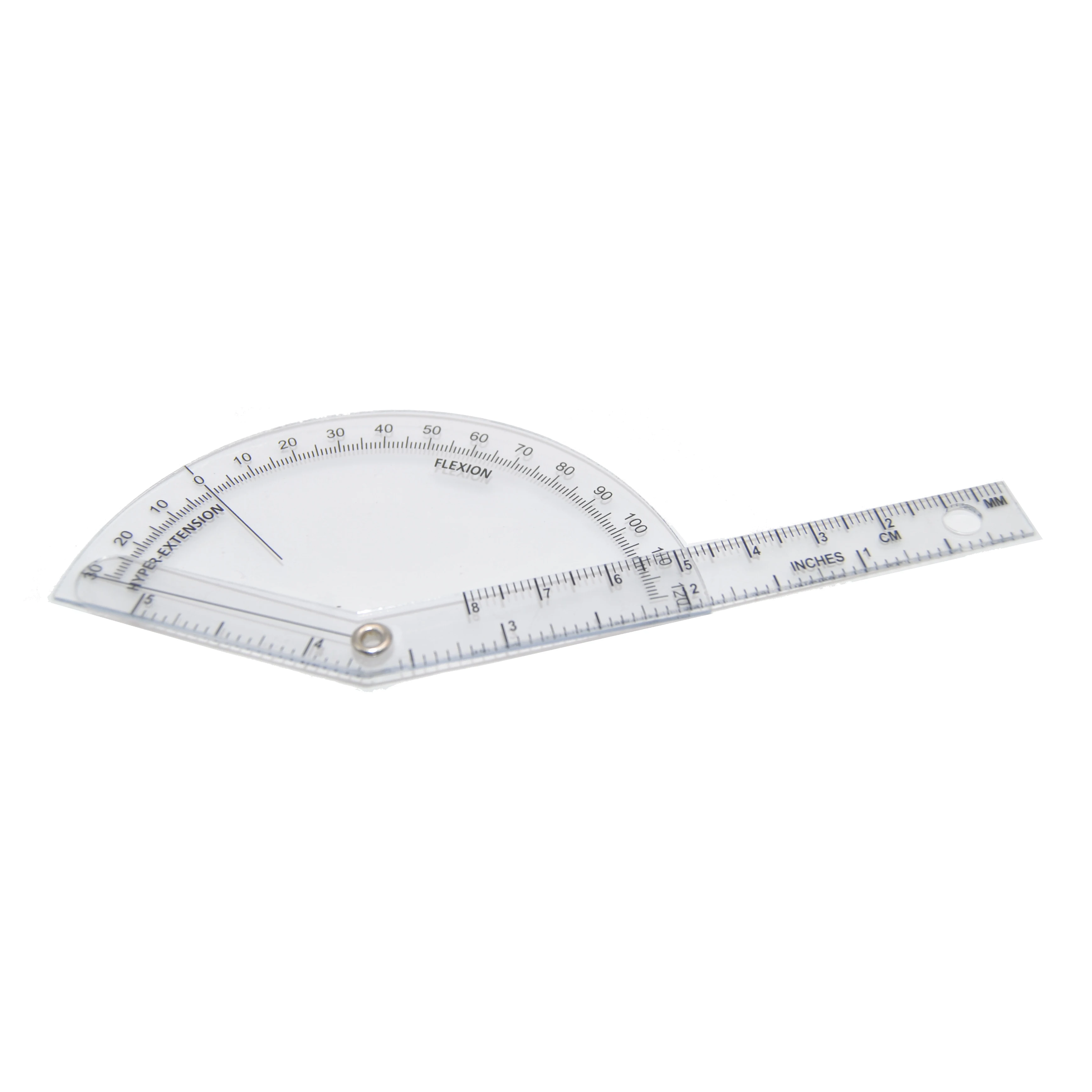manual 120 degree clear Plastic finger goniometer protractor Angle ruler