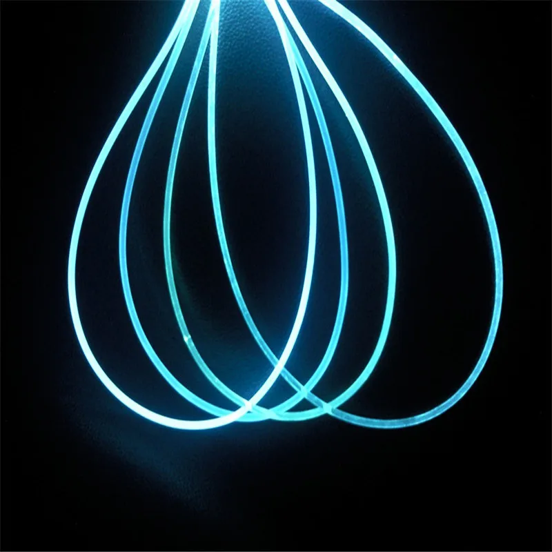 2.5mm glow fiber SuperBright Plastic Solid Side Glow Fiber Optic Light for glow mouse pad decoration