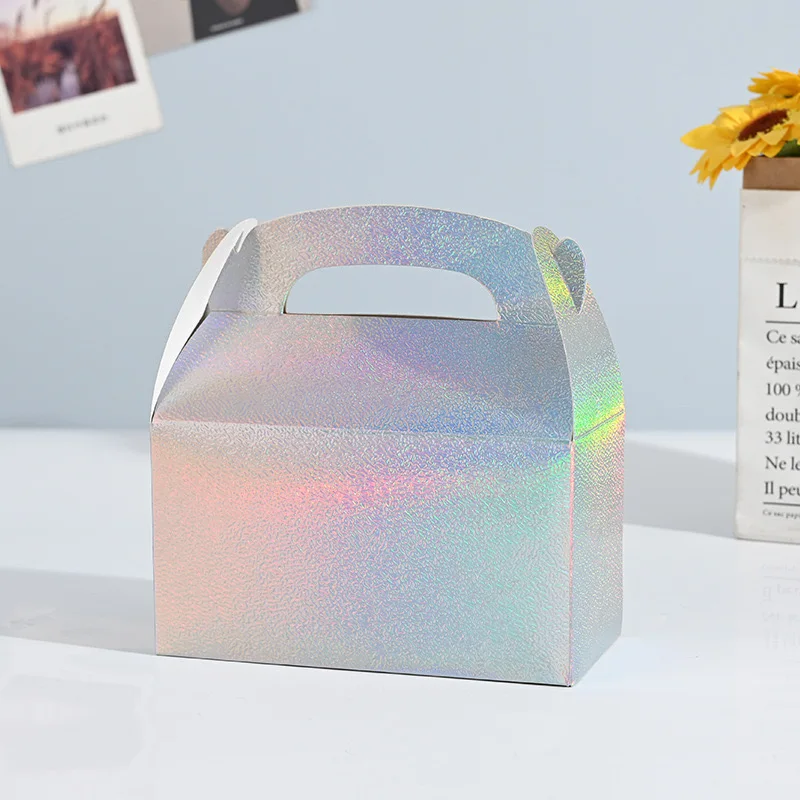 China Wholesale High Quality Foldable Cake Packaging Box Candy Paper Cardboard Box With Handle