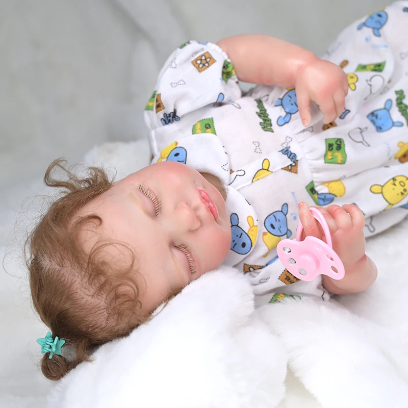 Reborn Baby Doll Lifelike Soft Vinyl Realistic Sleeping Newborn Baby Dolls 18 inch
