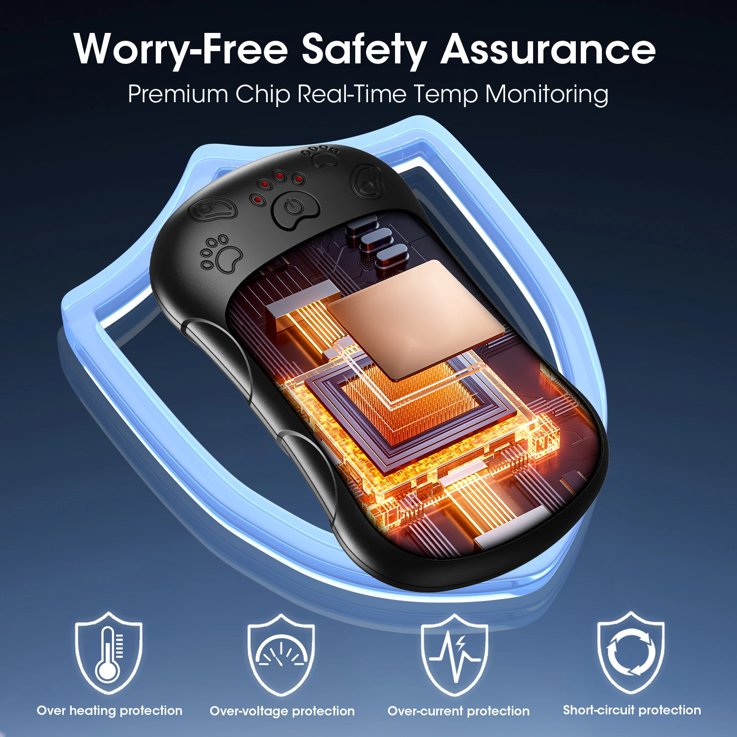 2 in 1 Hand Warmers Rechargeable 2 Pack Strong Magnetic Longer Heating Portable Pocket Sized 6000mAh USB Hot Heater Hand Warmer