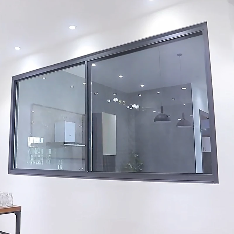 2024 New design Aluminium fixed house window glass design large sliding windows for porch balcony