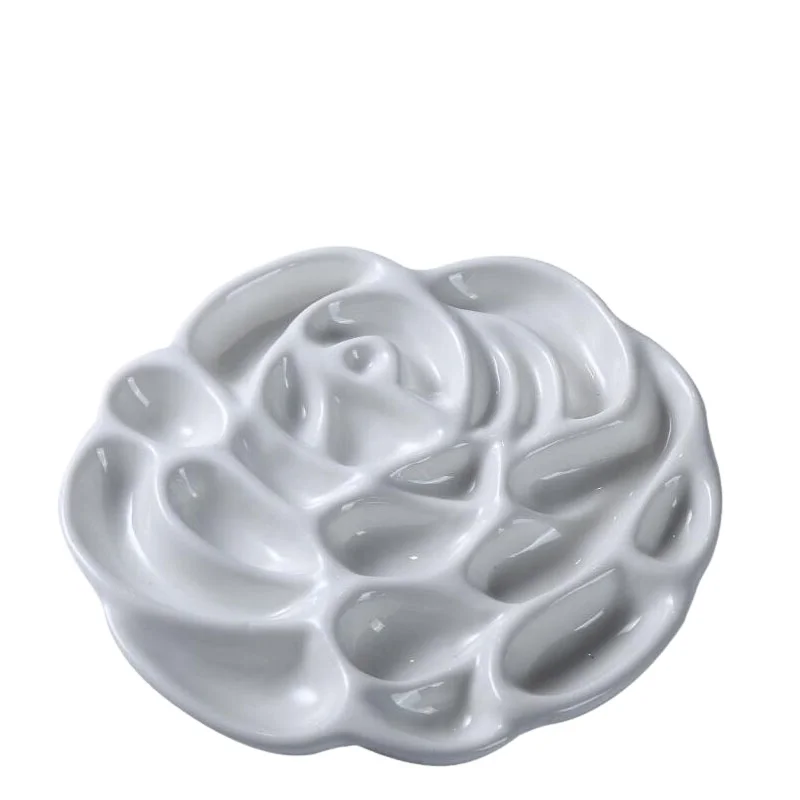 Керамическая палитра для рисования акварелью поднос акриловой акварельной масляной живописи цветок розы