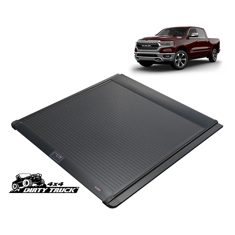 DirtyTruck Low Price Manual Tonneau Cover Lockable Roller Lid Bed Cover Hand Truck Cover For Dodge Ram 5.8 Inch No Built In Box