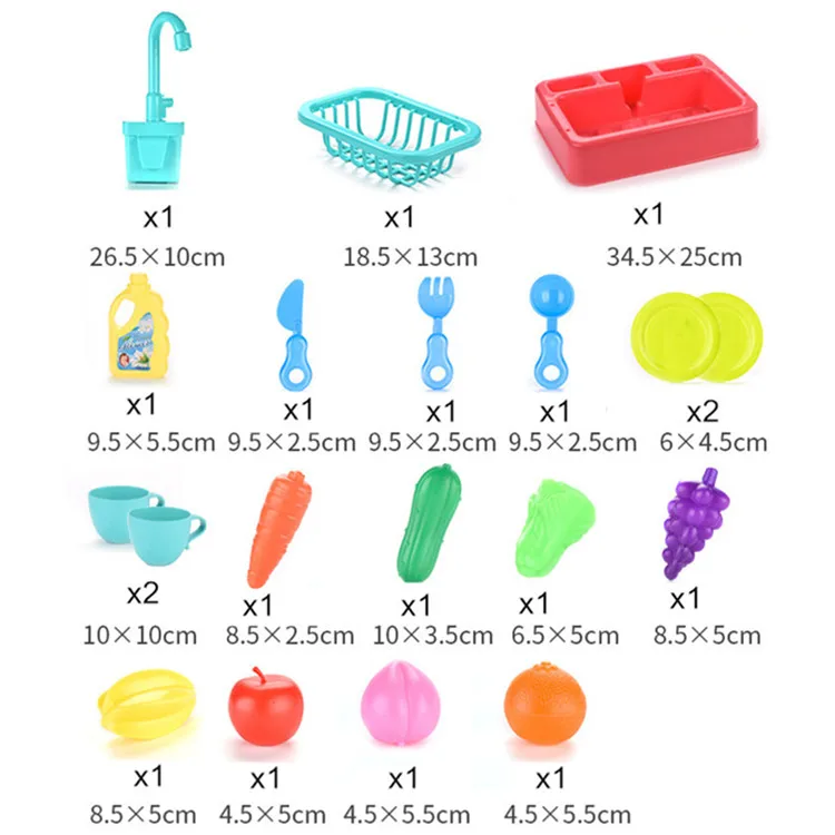 Kids educational pretend play dishwasher circulating water kitchen toy sink toys