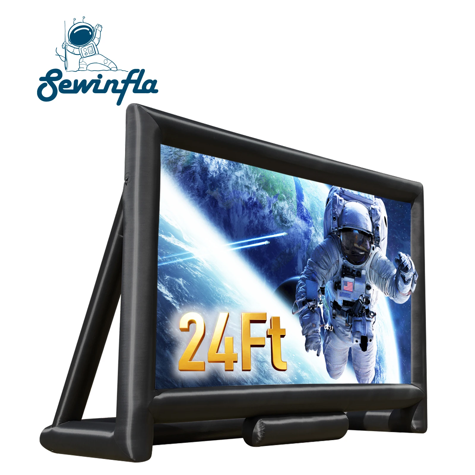 Sewinfla Hot sale 24Ft Inflatable TV Blow Up Out Door Projector Inflatable Movie Cinema Screen