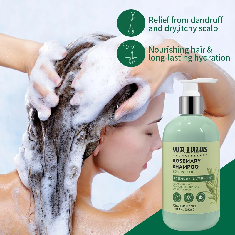 Private Label 100% Natural Hair Nourishing Growth Scalp Gentle Cleaning Rosemary Mint Protien Shampoo and Conditioner