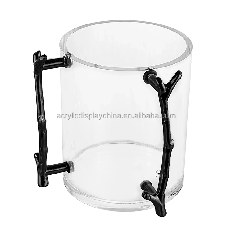  MetaLucite Twig Washing Cup branch lucite washing cup with gold handles Judaica Acrylic