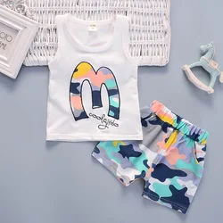 boutique kid summer clothing sets baby color camouflage boy girl vest pant toddler baby sleeveless costume children clothes