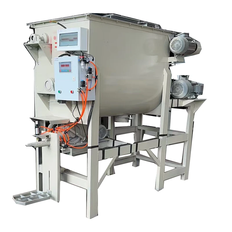 Automatic dry powder mortar mixing machine with double spiral non gravity mixing method for natural mixing of raw materials