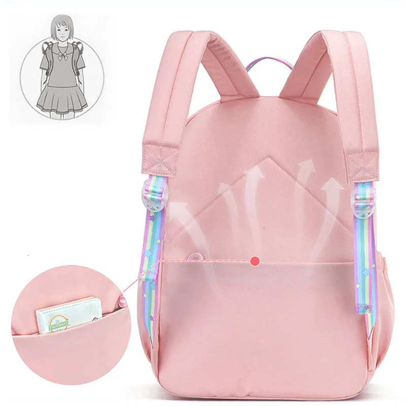 YOUR LOGO New Arrival Cute Waterproof Lightweight School Backpack for Boys Girls Softback with Zipper Closure Polyester Lining