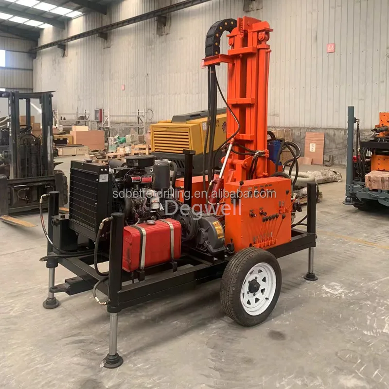 2024 hot sale New type small Mini double cylinder engine well drilling machine