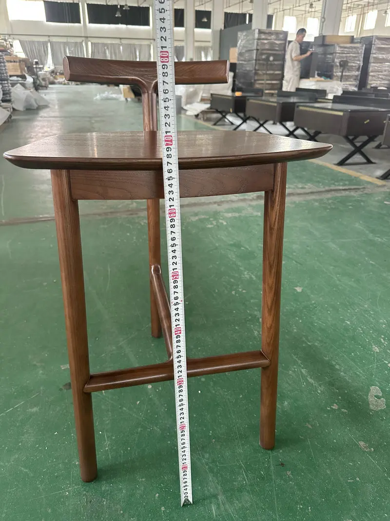 ash/oak solid black/brown color bar stools chairs Hotel Restaurant island bar chairs luxury modern kitchen  wooden bar Chair