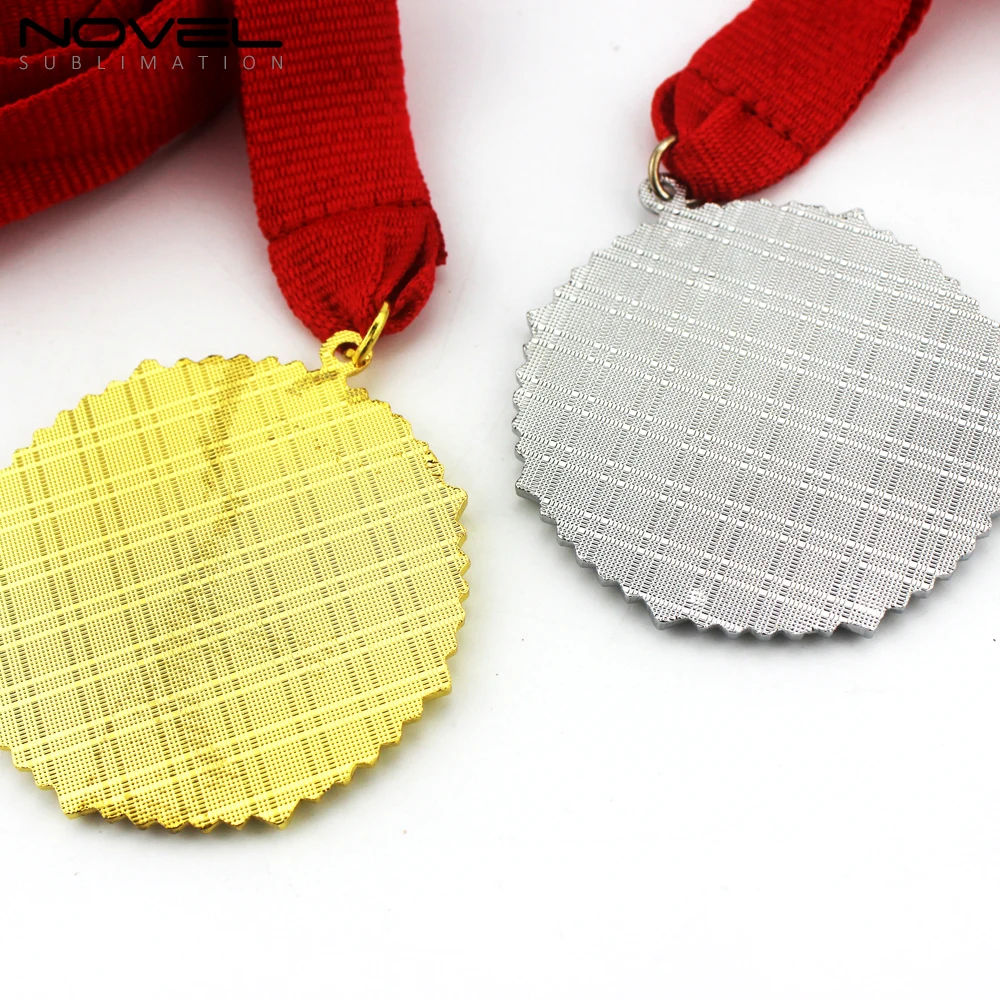 Wholesale DIY Sublimation Metal & Silver Blank Badges Zinc Alloy Plus Gold Plated Badge Customized Metal Badges for Sports Using