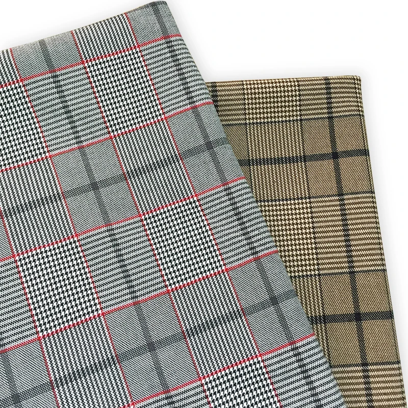 
Excellent quality best-selling tr dresses and suit cloth plaid viscose polyester 