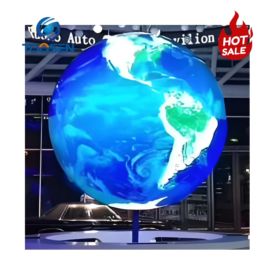 Toosen Factory OEM ODM Spherical LED Video Screen Globe Full Color Indoor and Outdoor P5 P6 P8 P10 Sphere LED Wall Ball Display