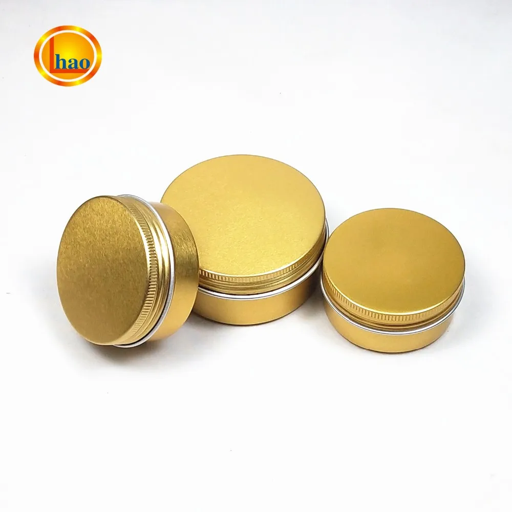 
factory wholesale fast delivery stock 20ml to 250ml small to big empty gold tin 