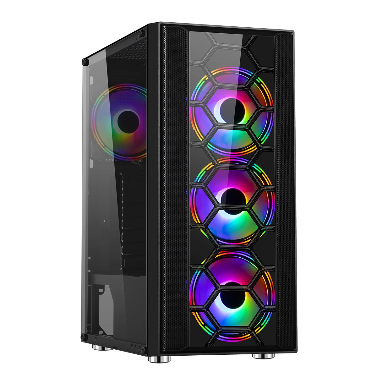 Оптовая продажа заказной itx компьютерный чехол геймер ПК с RGB светом
