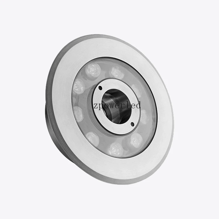 Stainless Steel Donut Nozzle Fountain Light DMX RGB 9x3w LED Underwater Fountain Jet Ring Light