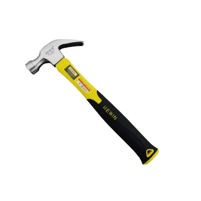 Rewin Claw Hammer Plastic Soft-Grip Handle 0.25kg High Carbon Steel Hand Tools for Nailing