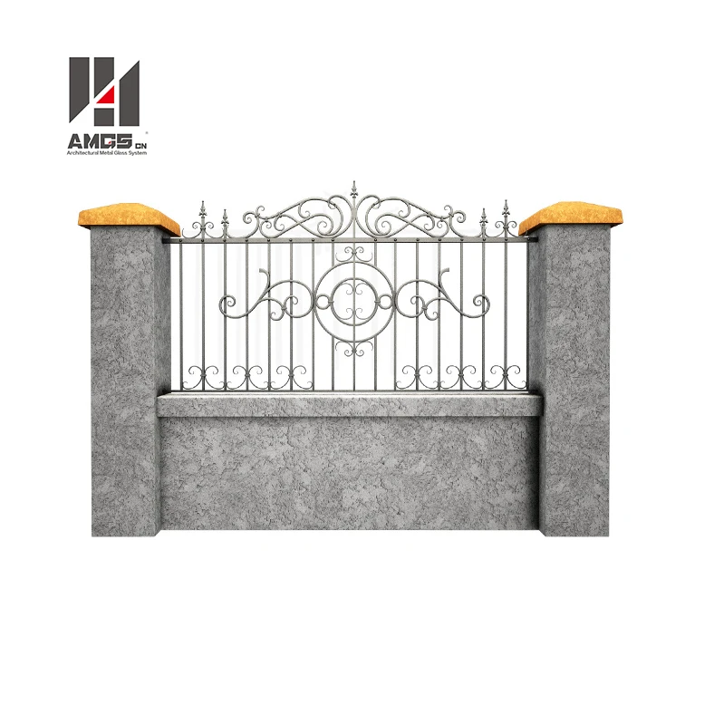 
Wholesale Exterior Fence, s Durable Public Industrial Security Wrought Iron Railing 