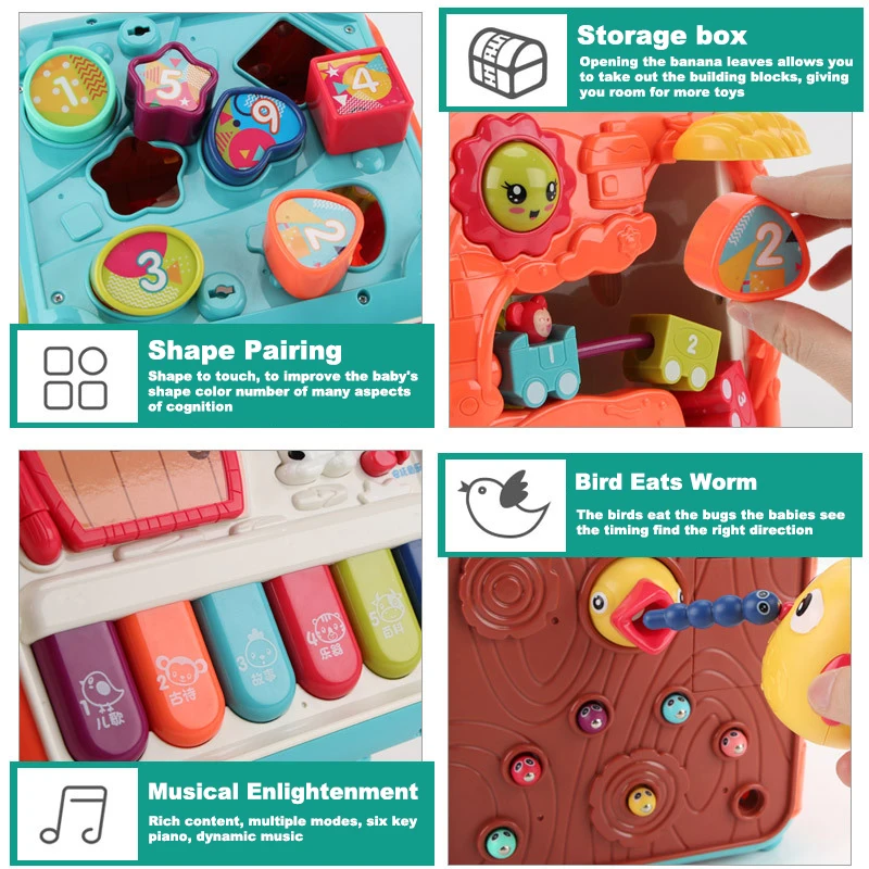 Educational Learning Toys Birthday Gifts For Boys Girls Toddlers Bead Maze Montessori Developmental Toys Baby Activity Cube