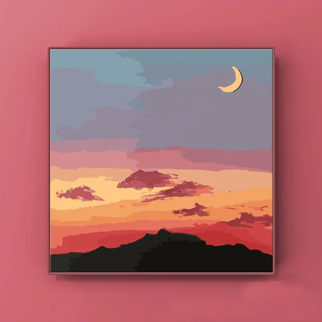 Orfon brands hot sales winter picture child diy paint by numbers diy acrylic painting kit for kids