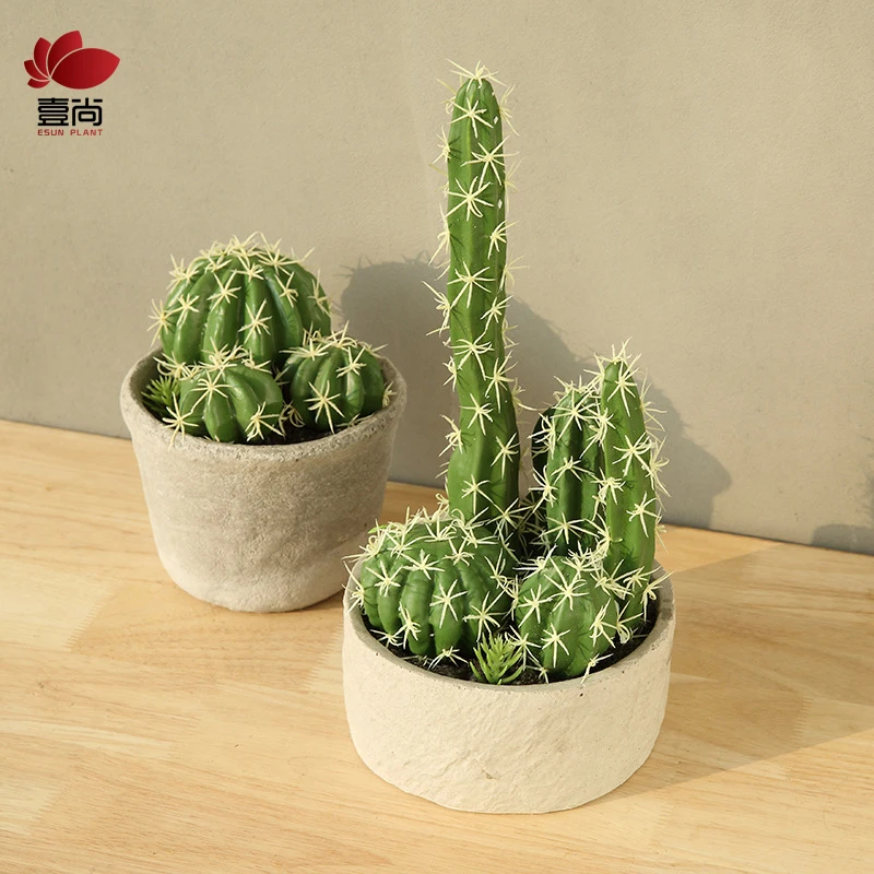 Cactus Plants Factory Direct Bonsai Cement Artificial Cactus Plants CAB0001