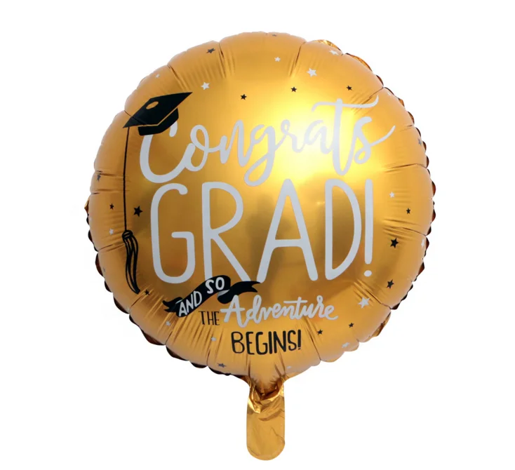 18 Inch Graduation Ball Round Aluminum Balloon Decoration Graduation Party Balloons
