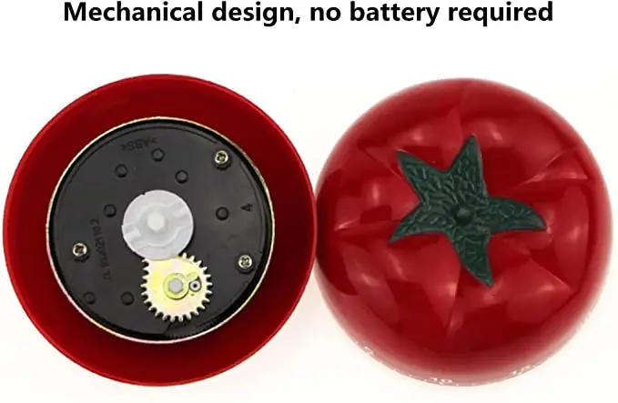 Mechanical Cooking Baking Timer Helper Tomato Shape Kitchen Timer Chef Timer Clock With Loud Alarm