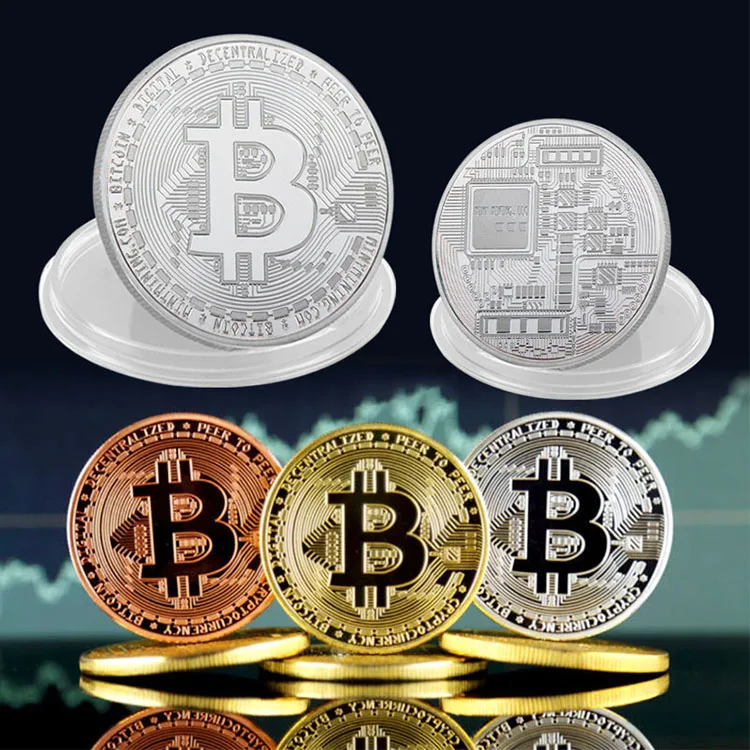  Хит продаж металлическая монета Биткоин сувенирные монеты для делового