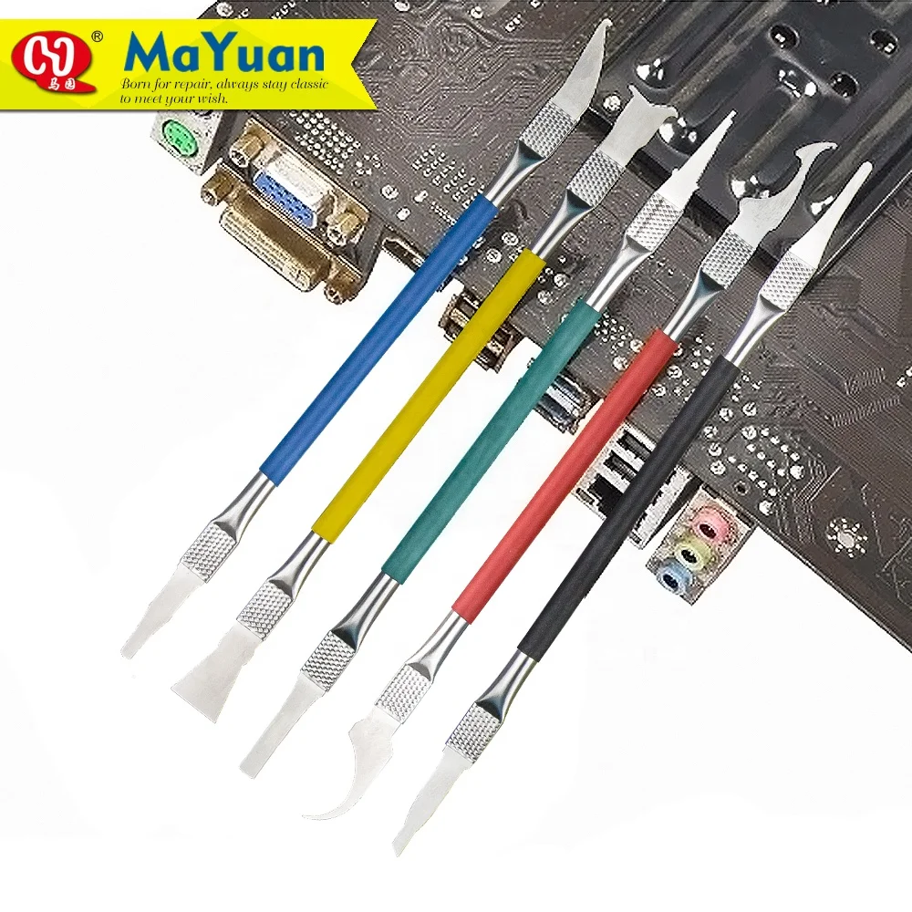 5 IN 1 Ultra Thin Flexible IC Chip Glue Remove Tool BGA Rework Blade for Phone PC Repair