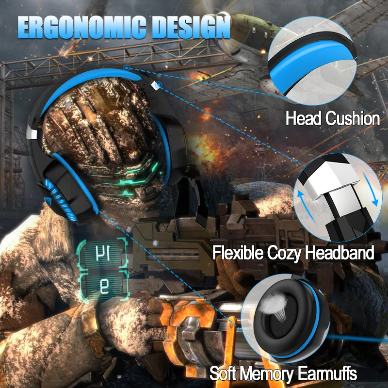 
Free Sample Waterproof G2000 PRO PS4 Earphone Earbuds Gamer Earphones And Headphones Ganing headsets For PC With Mic Light 