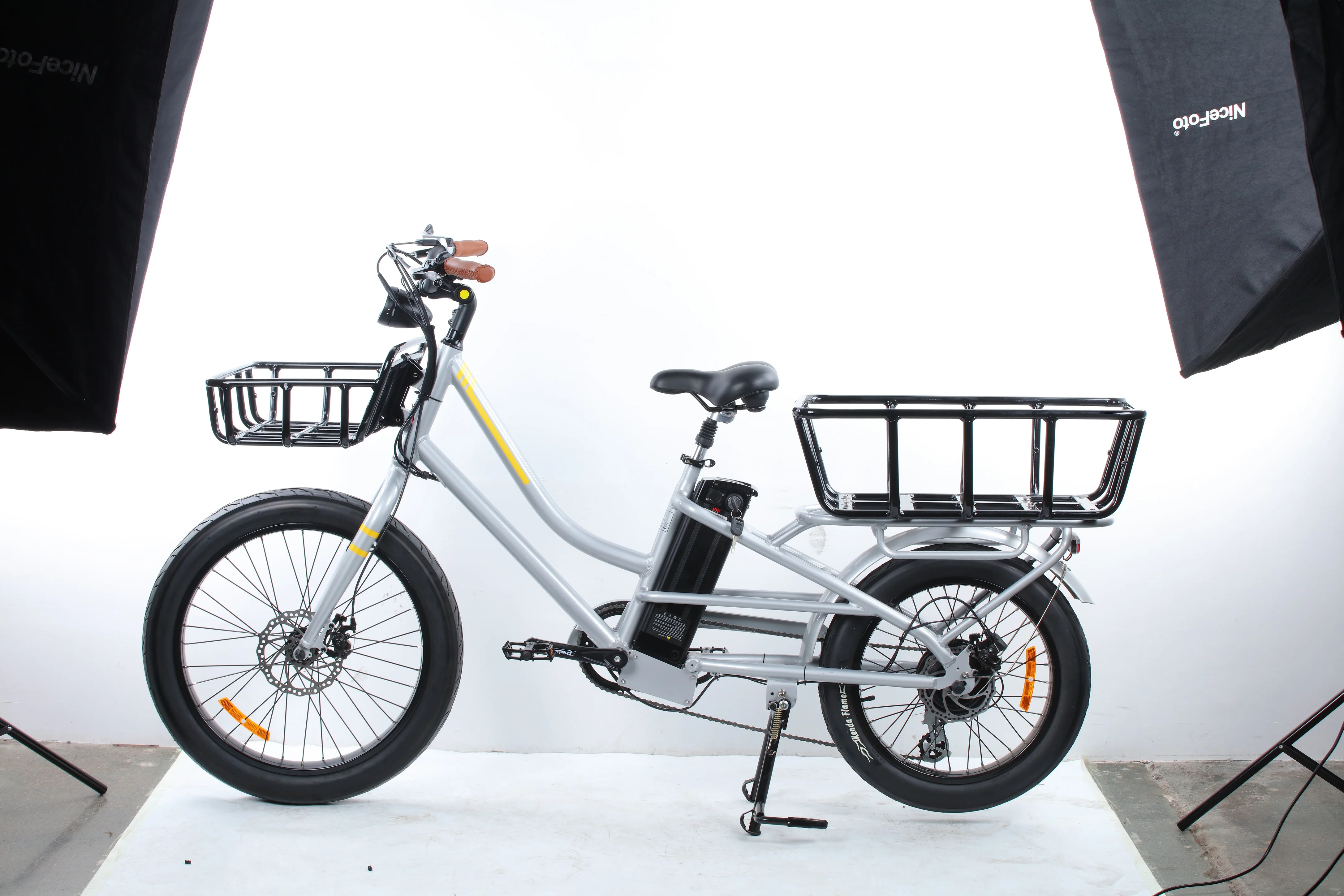 Cargo bike basket removable electric dirt bike folding rear rack for cargo carry