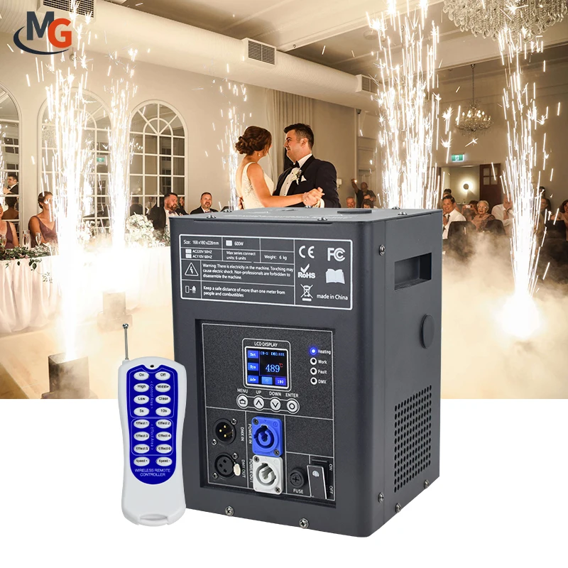 Wedding Electric Cold Fountain Fire Works Pyro Spark 3M DMX Cold Spark Machine 750W