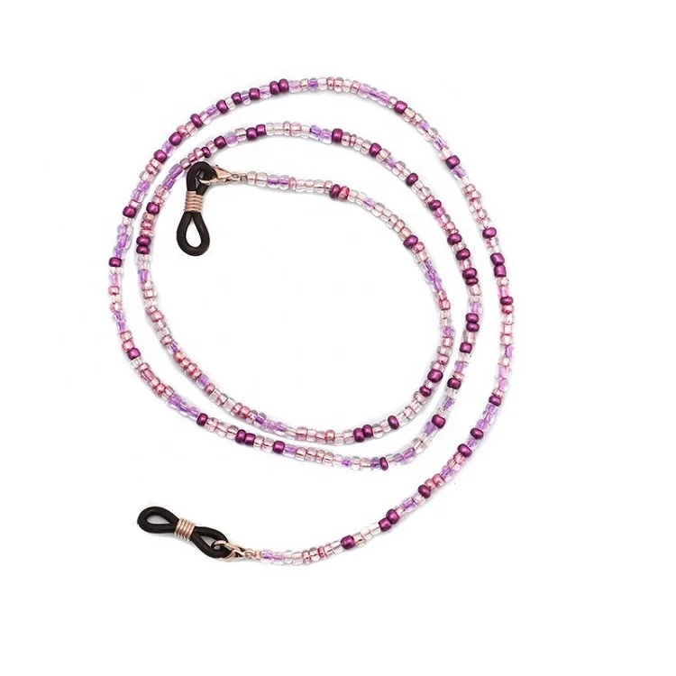 Модный хрустальный держатель для очков 2021, ремешок для очков на шею, кубинский ремешок для очков, цветная акриловая цепочка