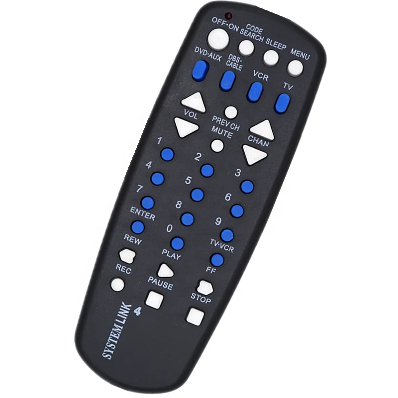 Blue and blister 4 in 1 RCA Universal Remote Controller for TV VCR DBS or CABLE DVD Or AUX Multi-brand Use with 32 Buttons