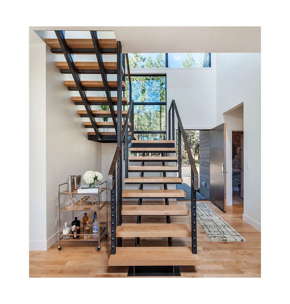 Ace Metal Modern Design Straight and Spiral Staircase Outdoor Used Curved and Straight for Apartment Application