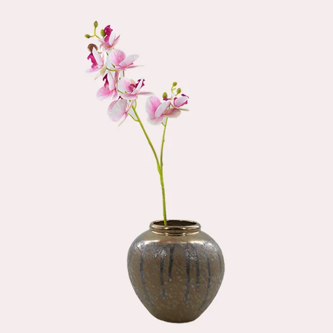 Lusia artificial butterfly orchid flower phalaenopsis 3D printing high quality artificial flower for hotel decor