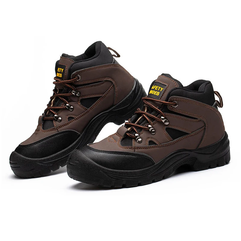 2022 New Safety Shoes Boots Toe Men Industrial Safety Boots Manufacturer Steel Microfiber Leather hiking shoes