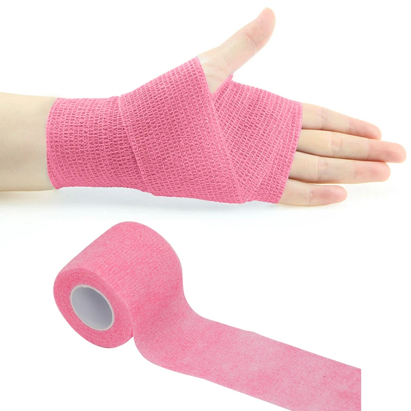 Customize colors sports elastic self-adhesive cohesive bandage for joint protection