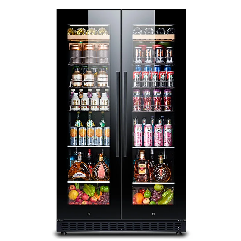 NUELEAD Hot Selling Wine And Beverage Refrigerator Lockable Luxury Beverage Refrigerator