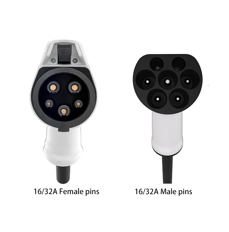 coiled cable green black Workersbee level 2 240V  EVSE Type 116A J1772 EV Charging Cable