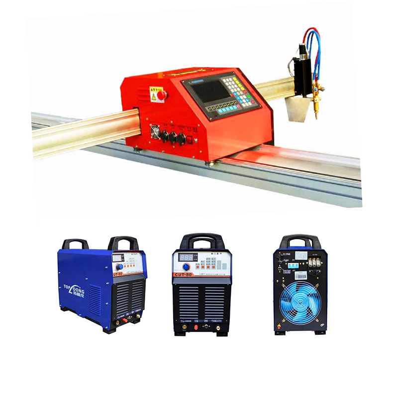 Small cross bow CNC plasma cutting machine flame and plasma both type 80A 220V 1p or 3p cutting power