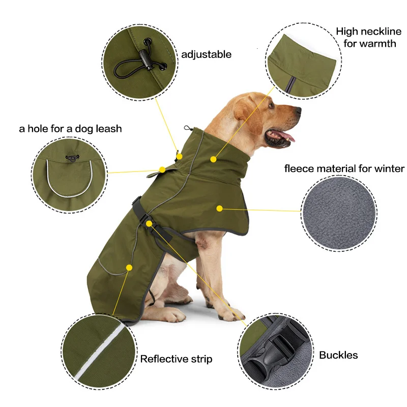 dog jacket winter clothes  outdoor warm coat   waterproof  Wind-Proof thicken dog Apparel pet   clothes