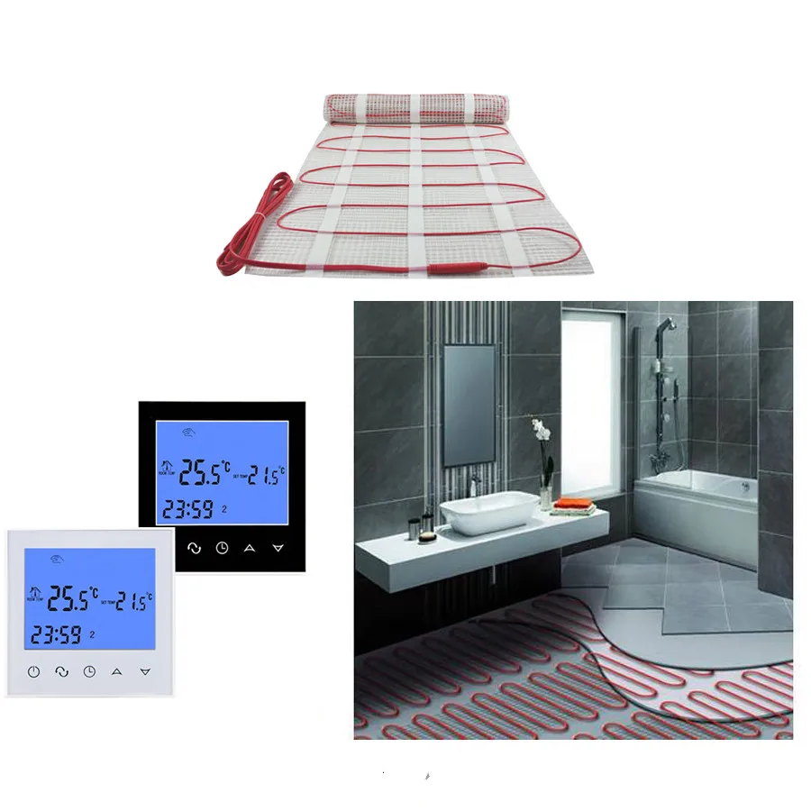 150W/m2 floor heating mats are suitable as a primary heating source providing you have adequate insulation.