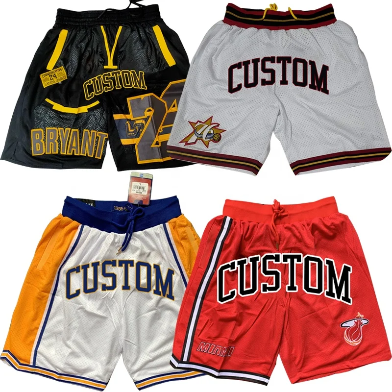 
Custom LOGO embroidery best basketball shorts wholesale 2021 blank mesh basketball team shorts design with pockets 