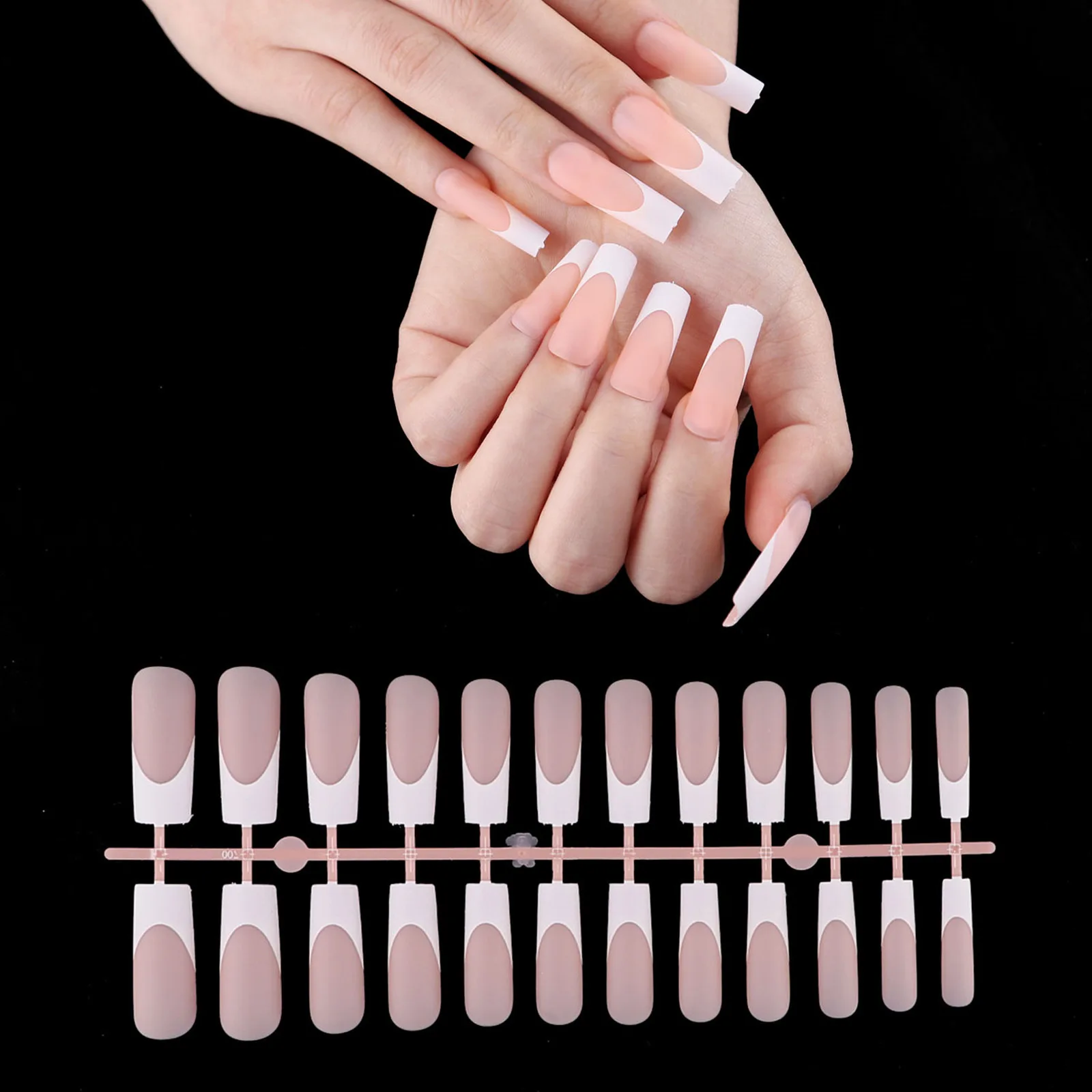 NA0771 Hot Sale French Series Nail Wearing Ballet Patch Medium False Nail French Nails Artificial Fingernail Toes