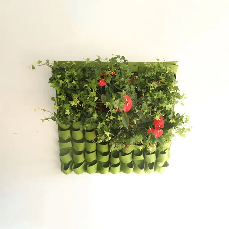 12 pocket 25 Pocket 72 Pocket Fabric Hanging Vertical Garden Wall Planter Grow Bag