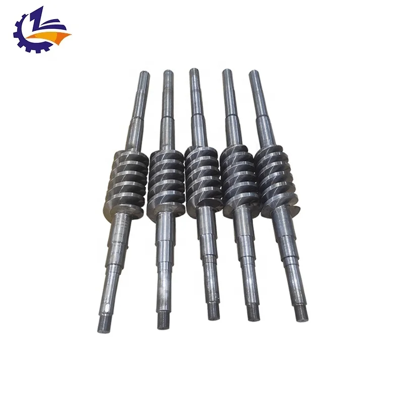 Large gearbox drive cast iron worm gear worm shaft